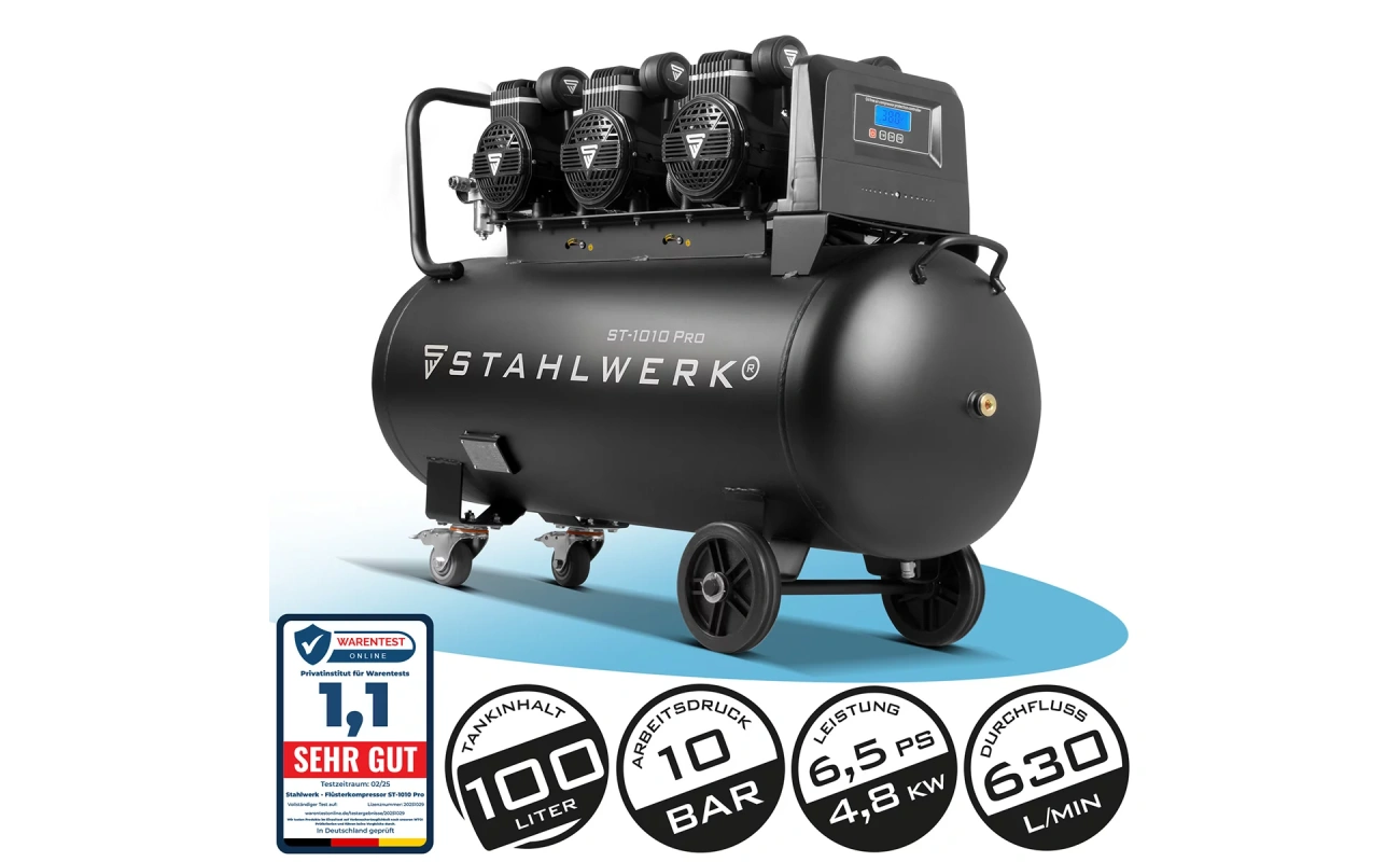 druckluft kompressor fluesterkompressor luftkompressor silentkompressor kolbenkompressor st100pro