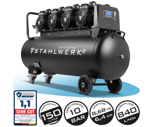 druckluft kompressor fluesterkompressor luftkompressor silentkompressor kolbenkompressor st150pro