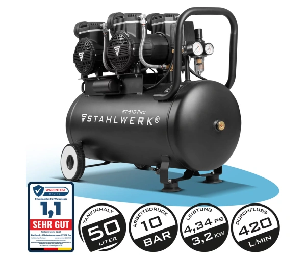 druckluft kompressor fluesterkompressor luftkompressor silentkompressor kolbenkompressor st510pro