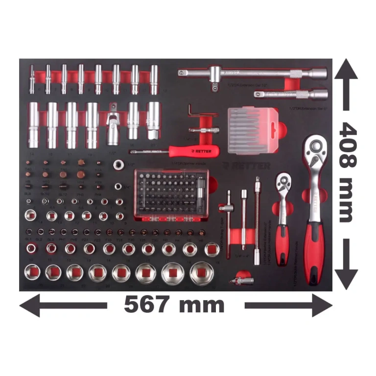 werkstattwageneinlage 166 tlg steckschluessel satz rtn1480
