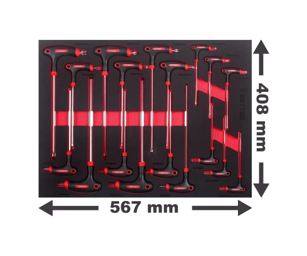 werkstattwageneinlage t torx sechskant satz rty9200